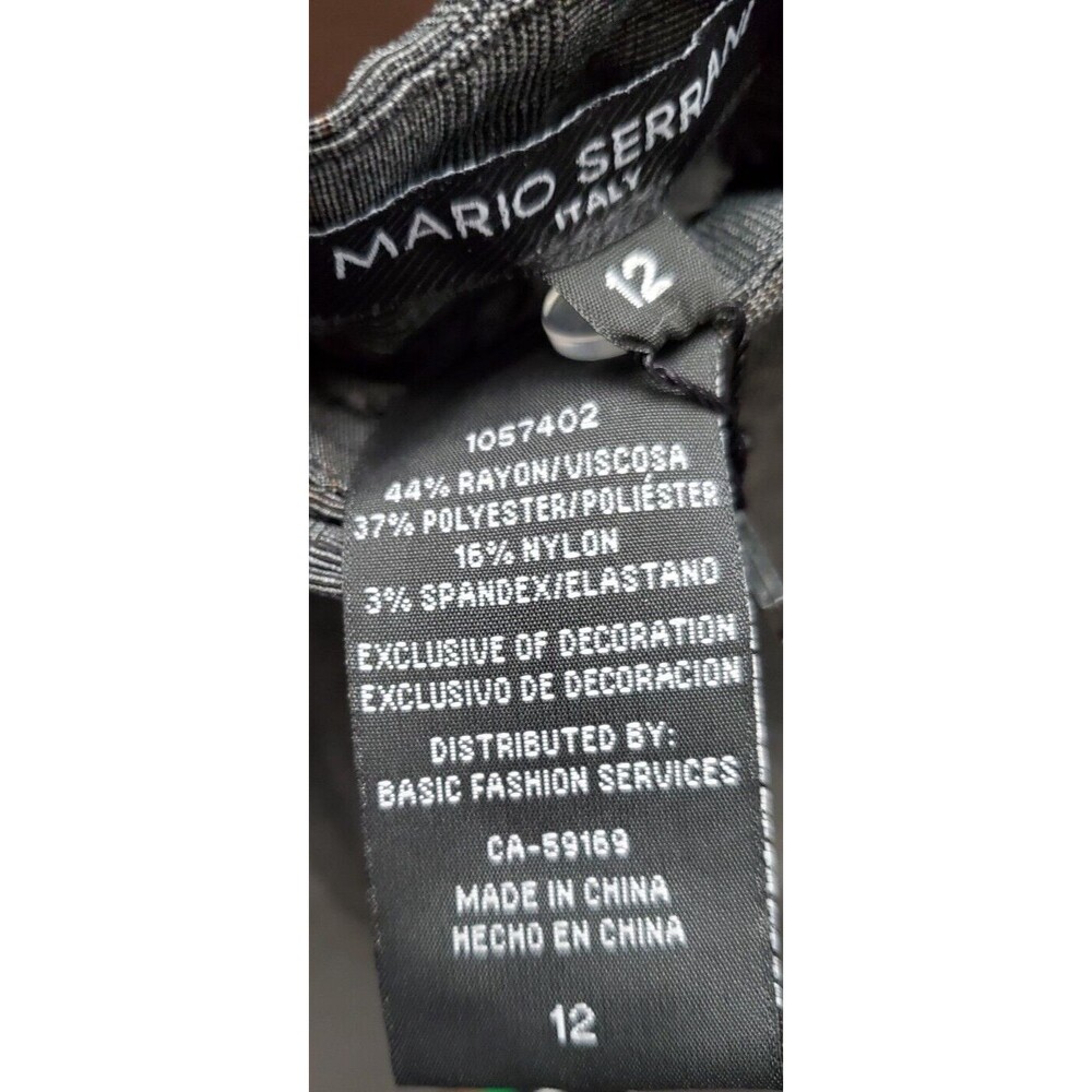 Mario Serrani Ladies Comfort Stretch Slim Fit Pant Tummy Control Gray Size 12/27 - Picture 4 of 7